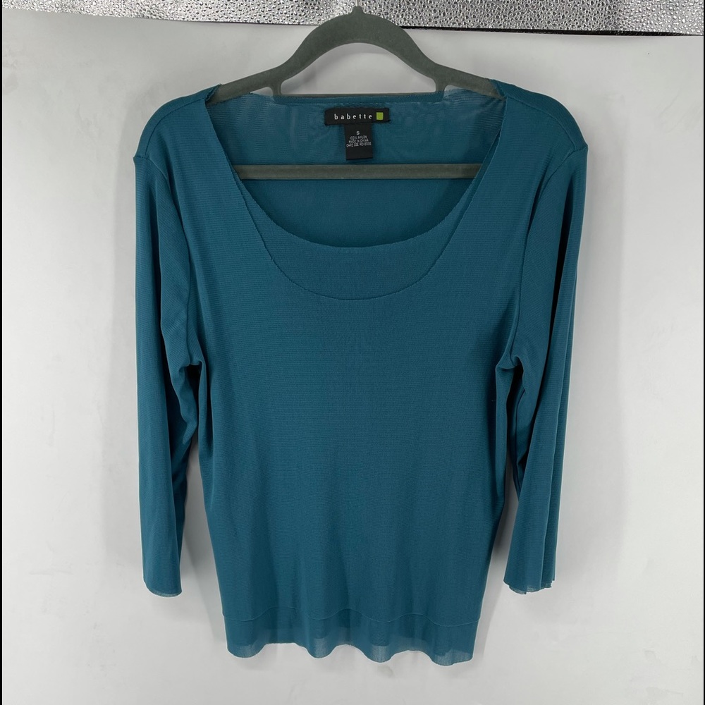 Babette Nylon Layered Teal Top